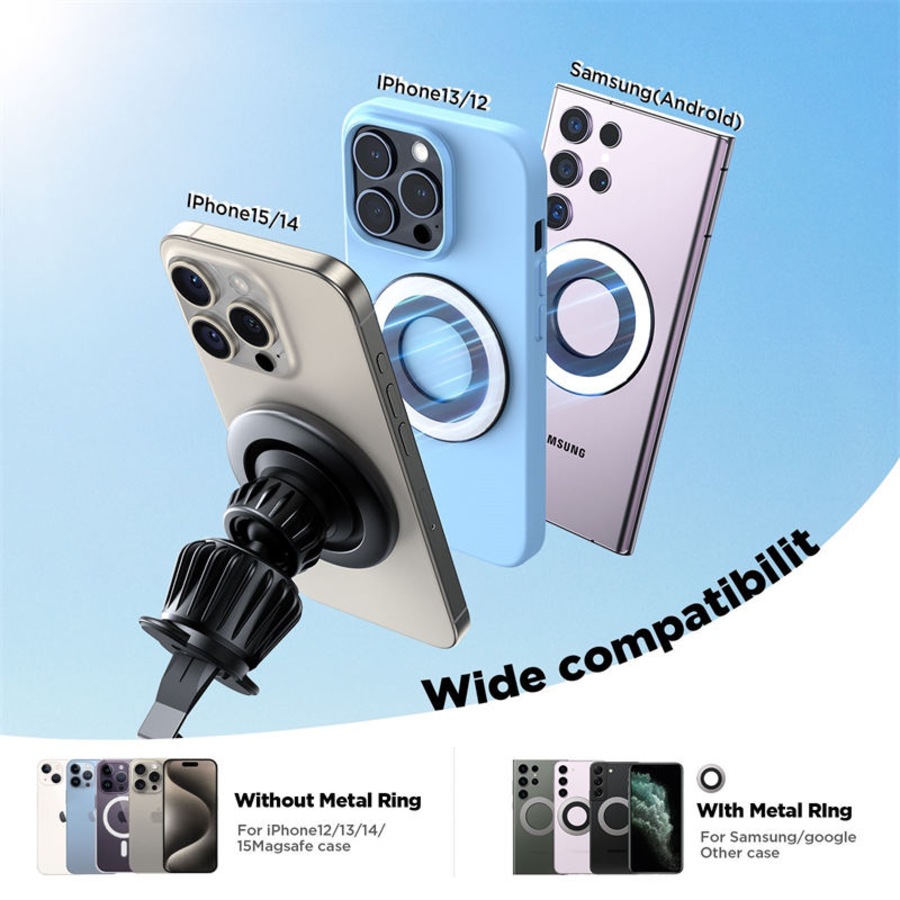Catzon MagSafe Car Mount with 20 Super Magnets Hands Free for Car Vent