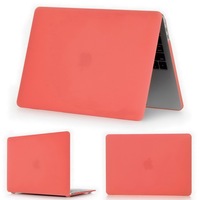 Catzon Matte Case Laptop Case For Apple MacBook Air Pro Retina 11 12 13 15 MacBook 15.4 13.3 12 11.6 inches-Coral Orange