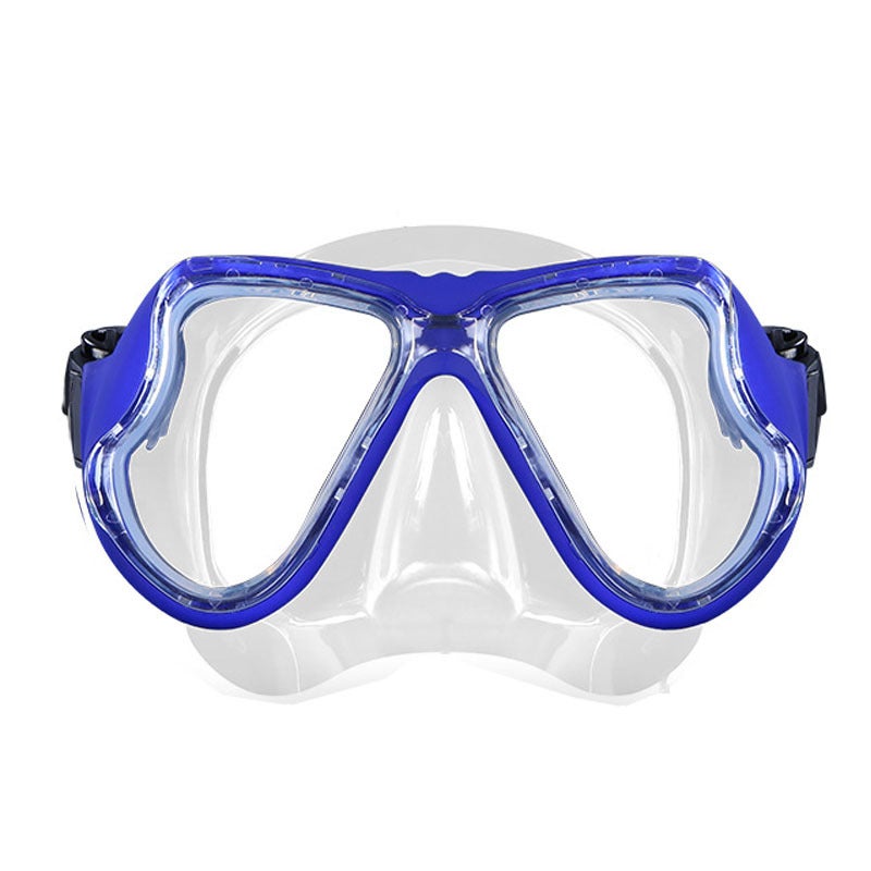 Catzon MC202 Kids Swim Goggles Anti-Fog Tempered Glass Waterproof UV Protection For kid age 4 to 8 years old-Clear Blue