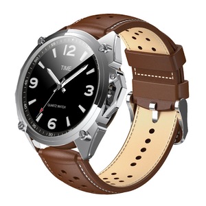 Catzon Mechanical Smart Sports Watch for Men Luminous GPS Track Heart Rate Monitor Watch-Brown Leather