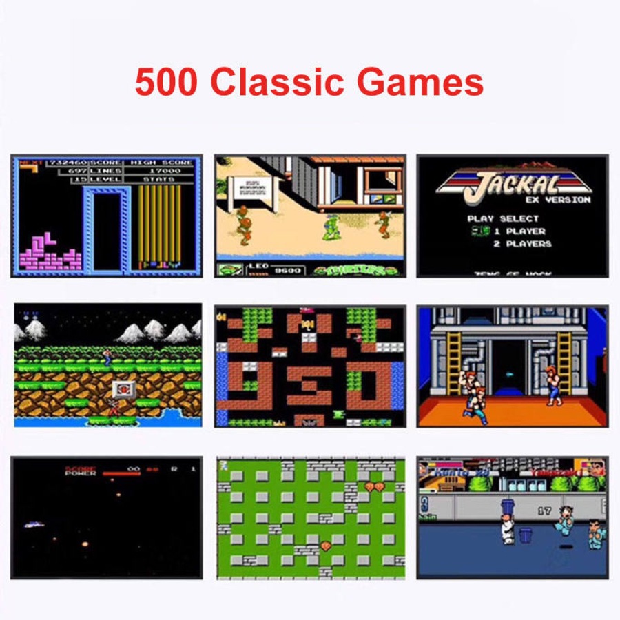 Catzon Mini Handheld Game Console with 500 Games Support TV Output Kids Gift-Green