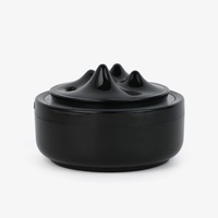 Catzon Mountain Air Humidifier Essential Oil Diffuser Car Air Freshener With Lamp Light- Black