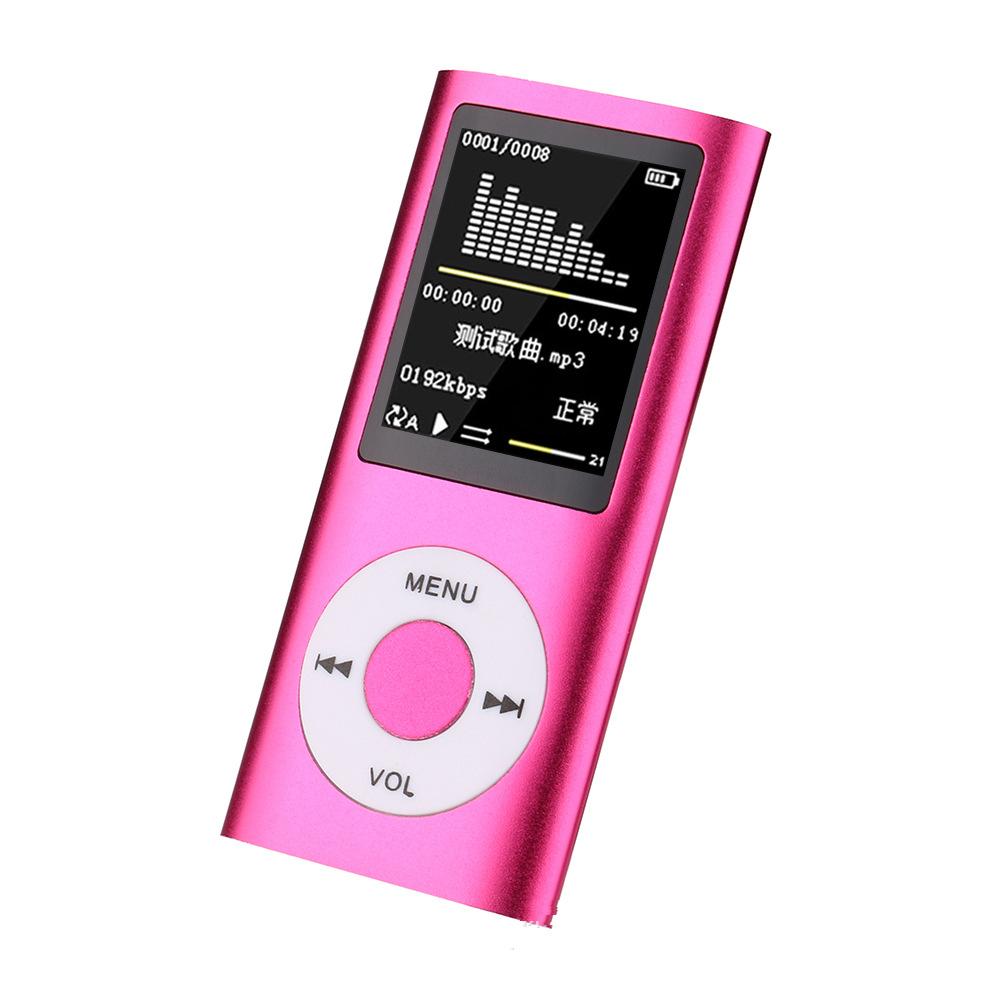 Catzon MP4 Player + 8GB SD Card MP3 Digital Video 1.8" LCD Music Video Media Player FM Radio Music Home-Pink