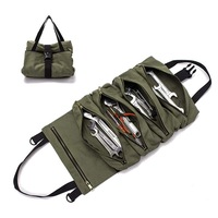 Catzon Multi-Purpose Roll up Tool Bag Organizer for Car Camping Gear-ArmyGreen