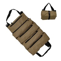 Catzon Multi-Purpose Roll up Tool Bag Organizer for Car Camping Gear-Khaki