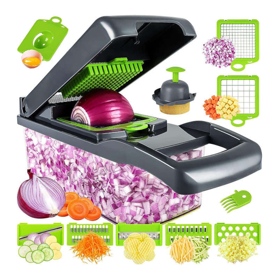 Catzon Multifunctional Chopper with Container Kitchen Vegetable Slicer Dicer