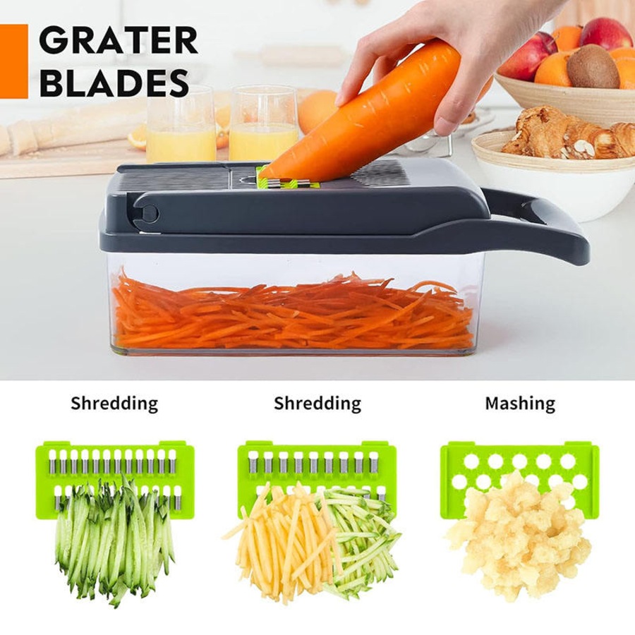 Catzon Multifunctional Chopper with Container Kitchen Vegetable Slicer Dicer