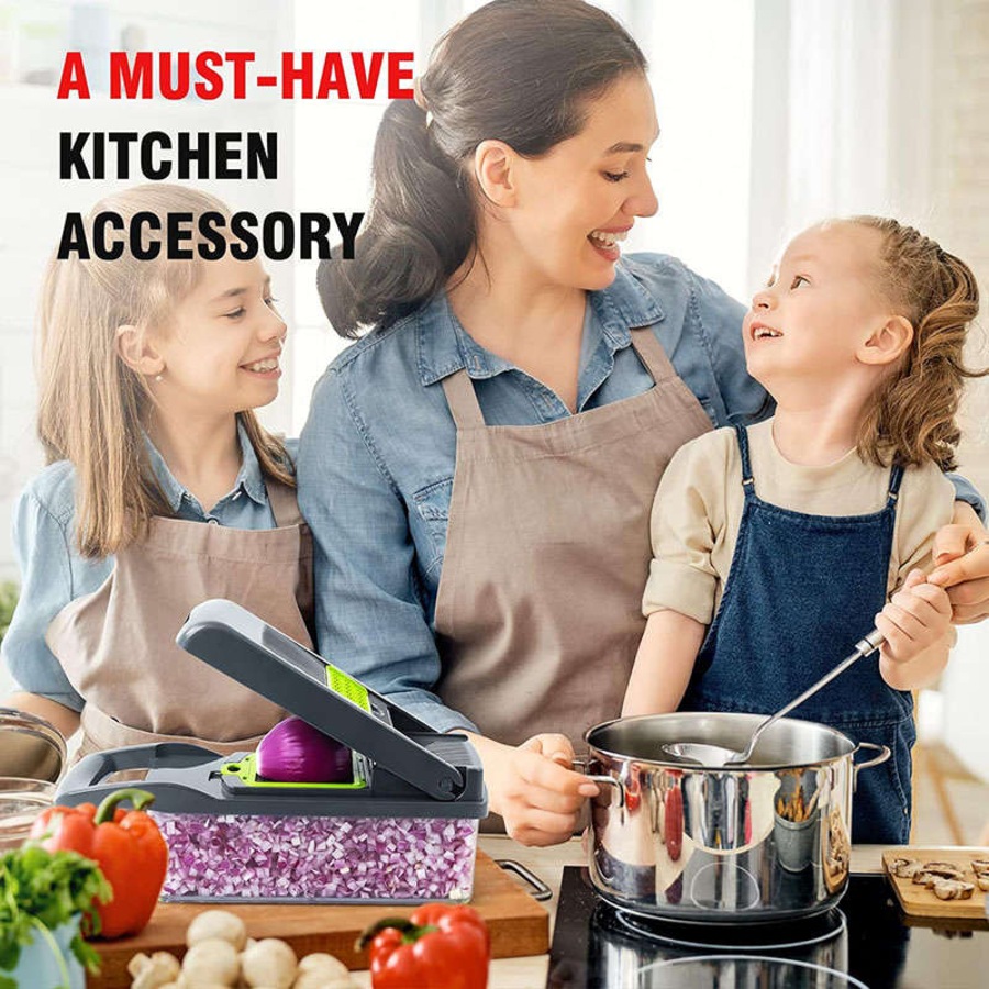 Catzon Multifunctional Chopper with Container Kitchen Vegetable Slicer Dicer