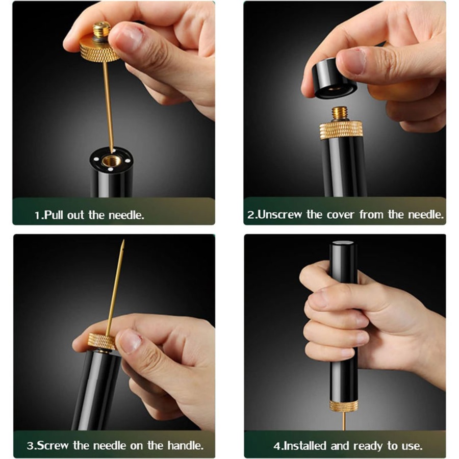 Catzon Needle Type Wine Opener Quick Bottle Opening for Home Restaurant Party-Gold