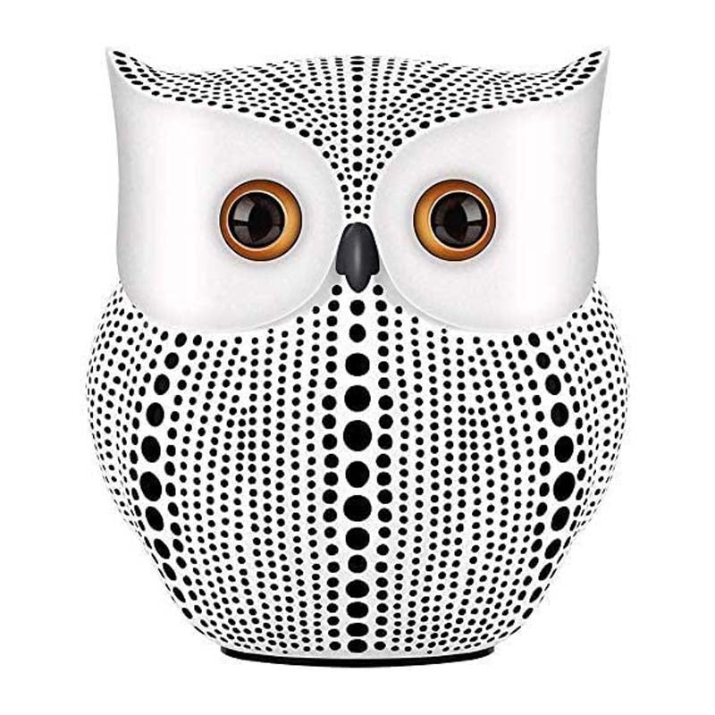 Catzon Owl Statue for Home Decor Accents Living Room Office Bedroom Kitchen Laundry House Apartment Dorm Bar -White