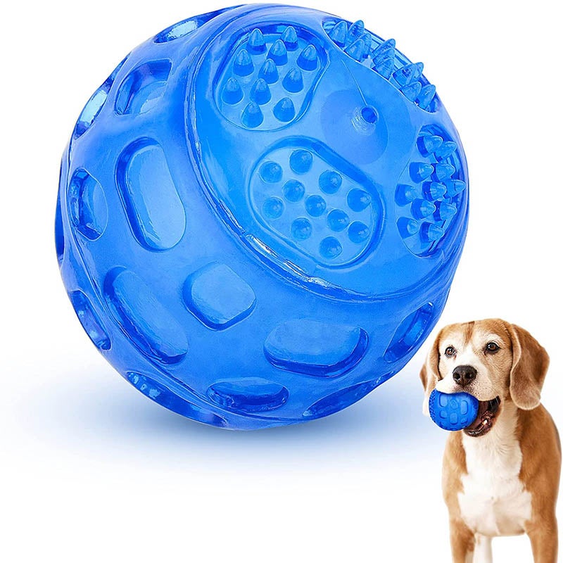 Catzon Pet Molars Chew Toys Squeaky Balls for Dogs Teething Cleaning-Skull ball