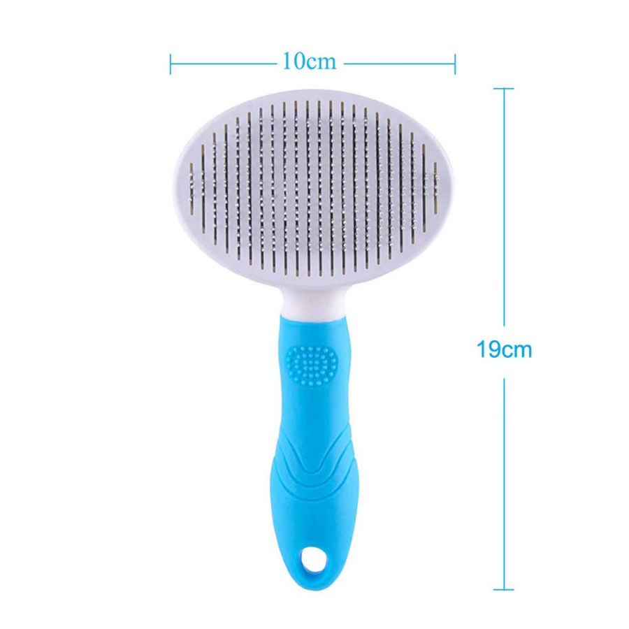 Catzon Pet Self-Cleaning Slicker Brushes for Shedding Grooming Removes Loose Undercoat-Blue