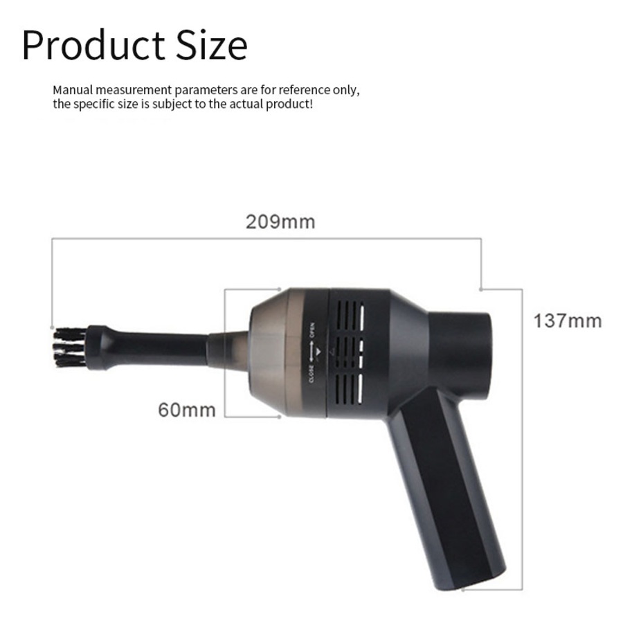 Catzon Portable Mini Handheld USB Keyboard Vacuum Cleaner Brush For Laptop Desktop PC Computer Cleaners Tools (Wired)