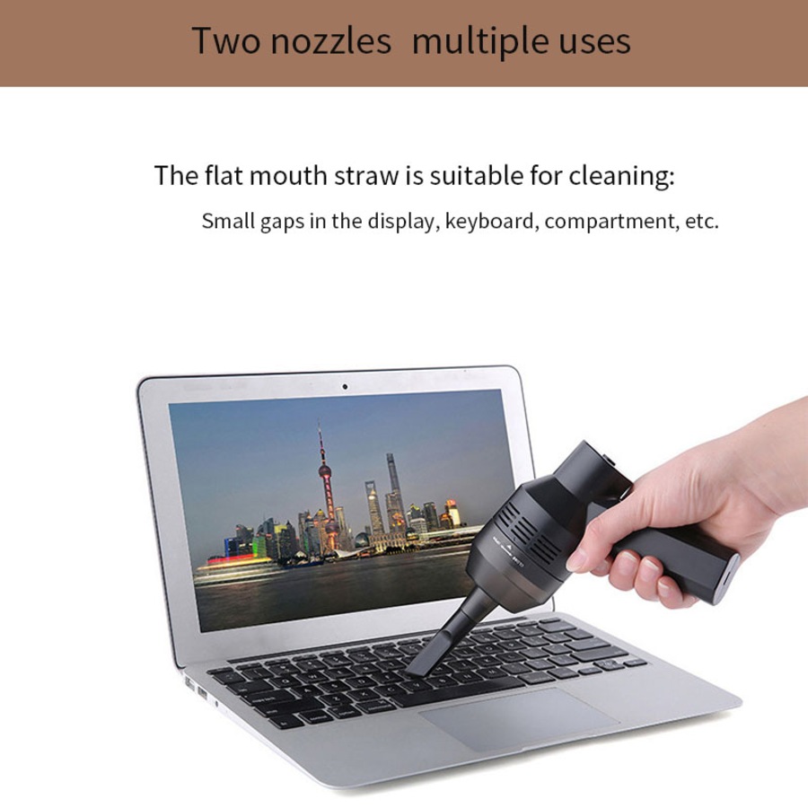 Catzon Portable Mini Handheld USB Keyboard Vacuum Cleaner Brush For Laptop Desktop PC Computer Cleaners Tools (Wired)