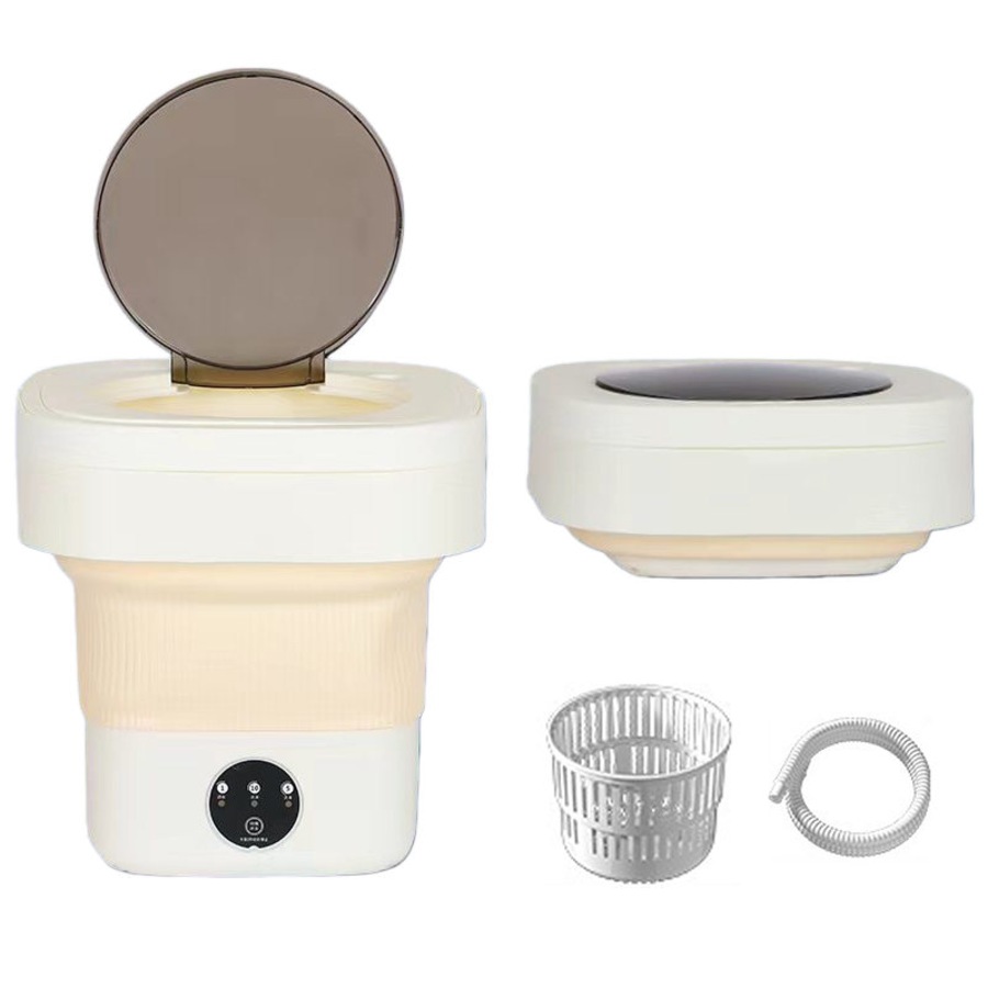 Catzon Portable Washing Machine 6.5L Foldable Spin Dryer Combo-White