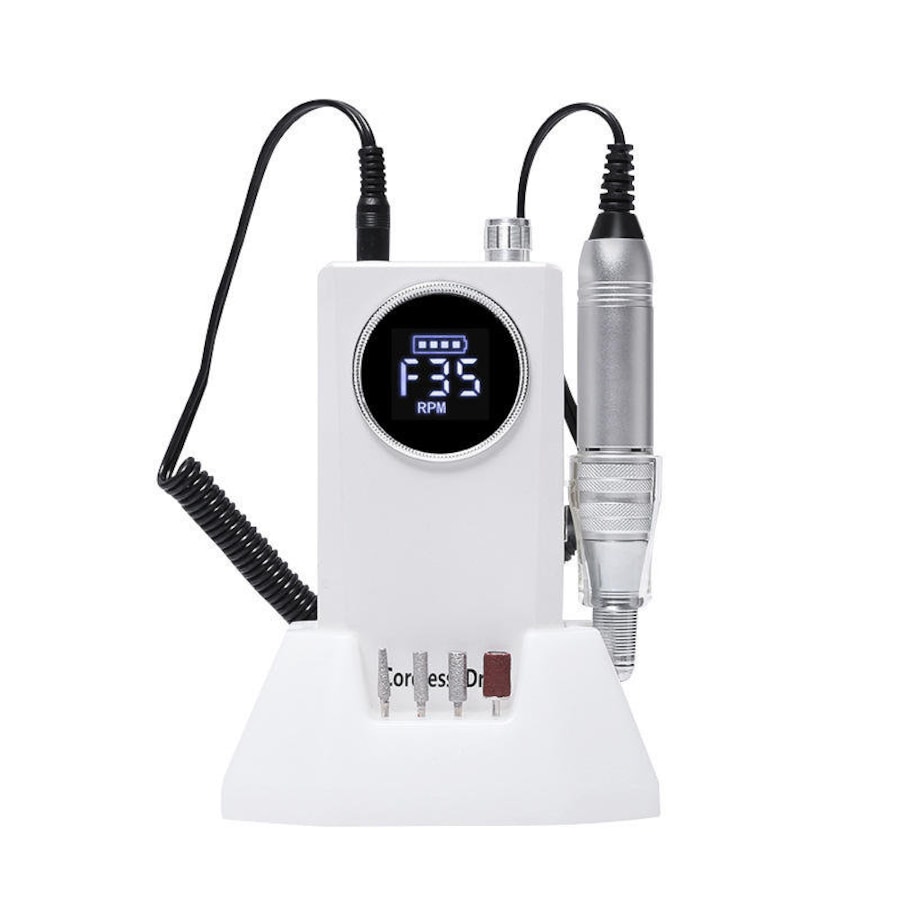 Catzon Professional Electric Nail Drill Machine 35000 RPM Portable Manicure Pedicure Kit with 6 Bits Stand