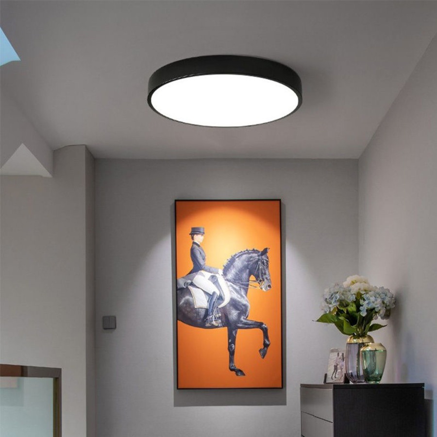 Catzon Radar Sensing LED Ceiling Light 18W Lighting Fixture with Remote-Black