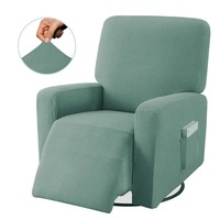 Catzon Recliner Stretch Sofa Slipcover Sofa Cover 4-Pieces Furniture Protector Couch Soft-Cyan