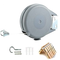 Catzon Retractable Clothesline Portable Heavy Duty Indoor and Outdoor Single Clothes Drying Rack