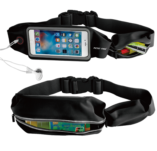 Catzon RH16 Sport Waist Bag Screen Touching Waterproof Running Belt Pouch Mobile Phone Holder For Man Woman-Black