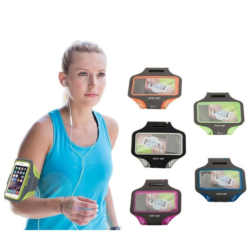 Catzon RH18 5.5" Sport Running Armbands Case Ultrathin Breathable Arm Bag Phone Holder For Man Woman Running Fitness-Gray
