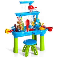 Catzon Sand Water Table Toys for Toddlers Kids 3-Tier Outdoor Water Activity Tables Beach Toys