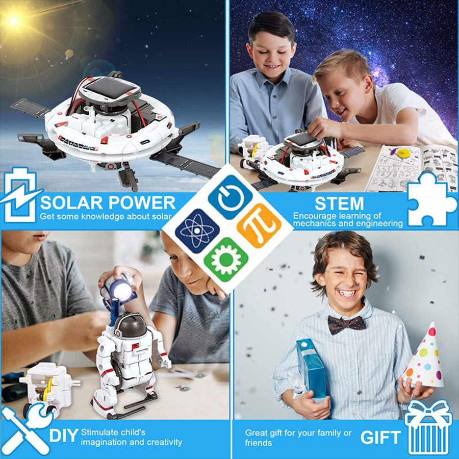 Catzon Science Kits for Kids Age 8-12 Solar Robot Kit Learning Building STEM Toys for Christmas Birthday Gifts
