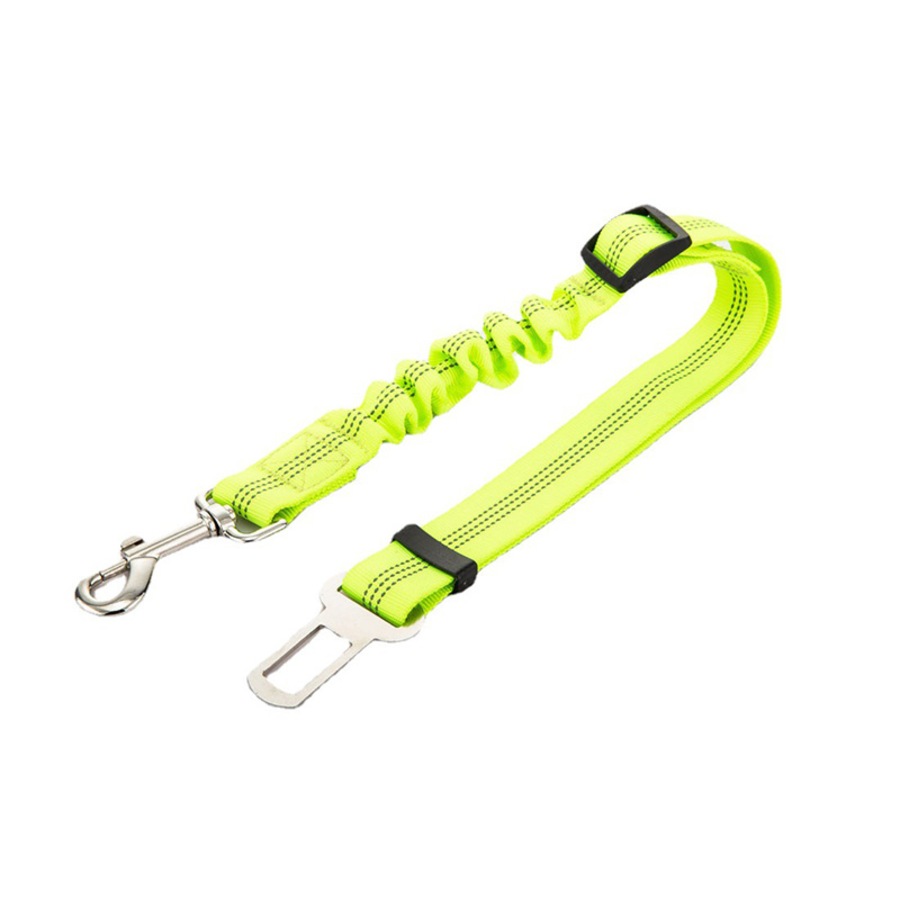 Catzon Seat Belt for Dogs with Elastic Bungee Buffer Car Travel Accessories-Green