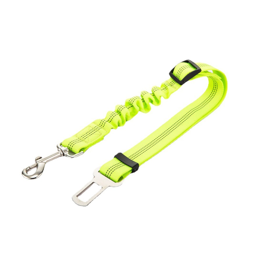 Catzon Seat Belt for Dogs with Elastic Bungee Buffer Car Travel Accessories-Green