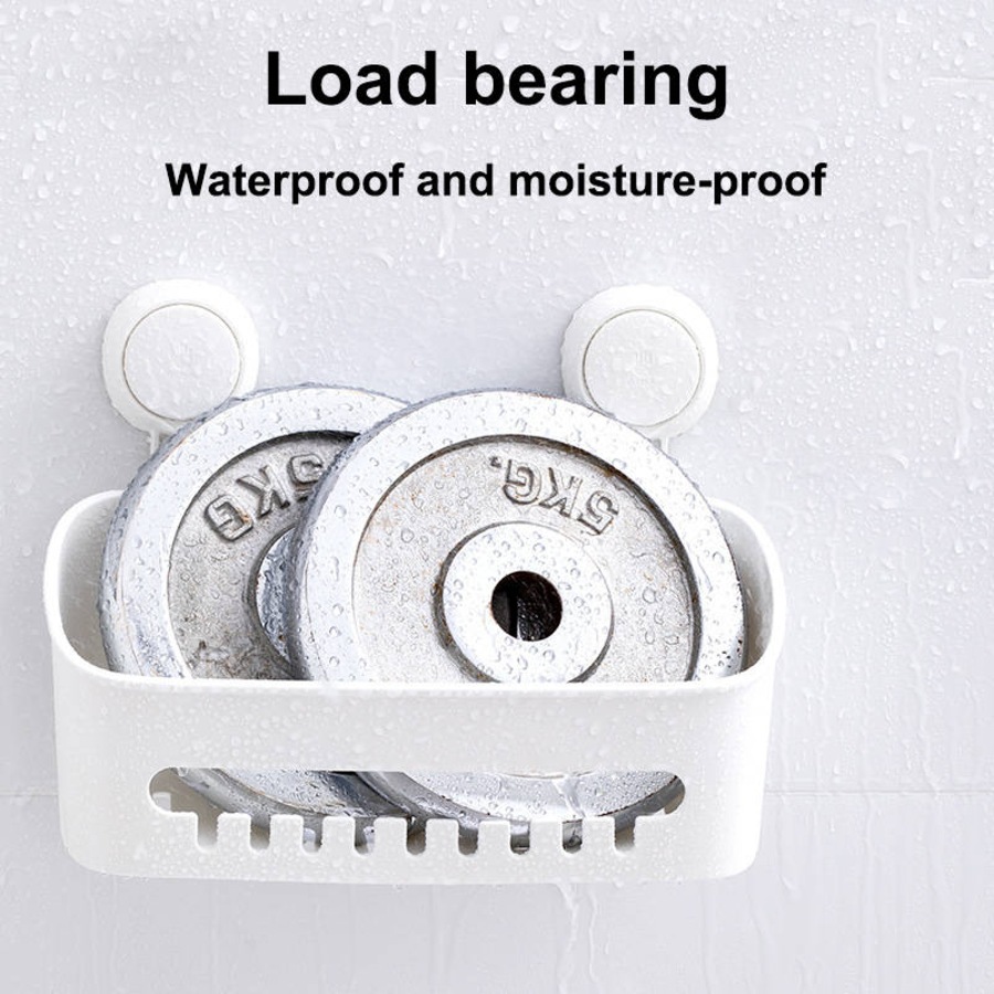 Catzon Shower Caddy Drill-Free with Vacuum Suction Cup Removable Storage Basket