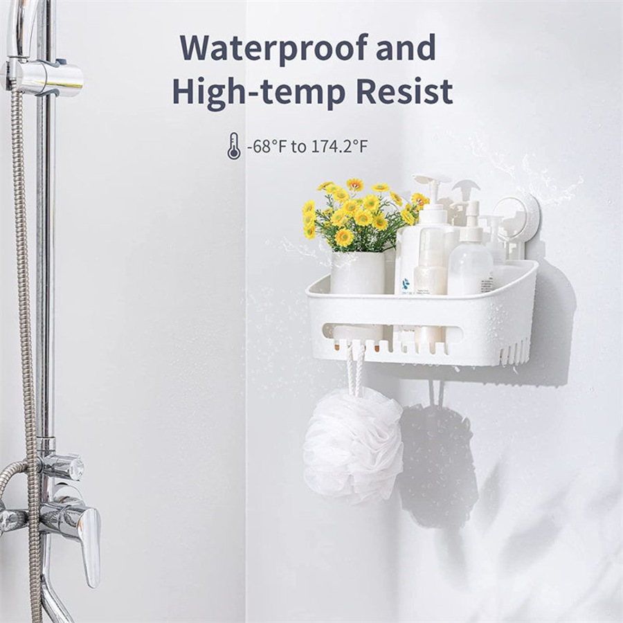 Catzon Shower Caddy Drill-Free with Vacuum Suction Cup Removable Storage Basket