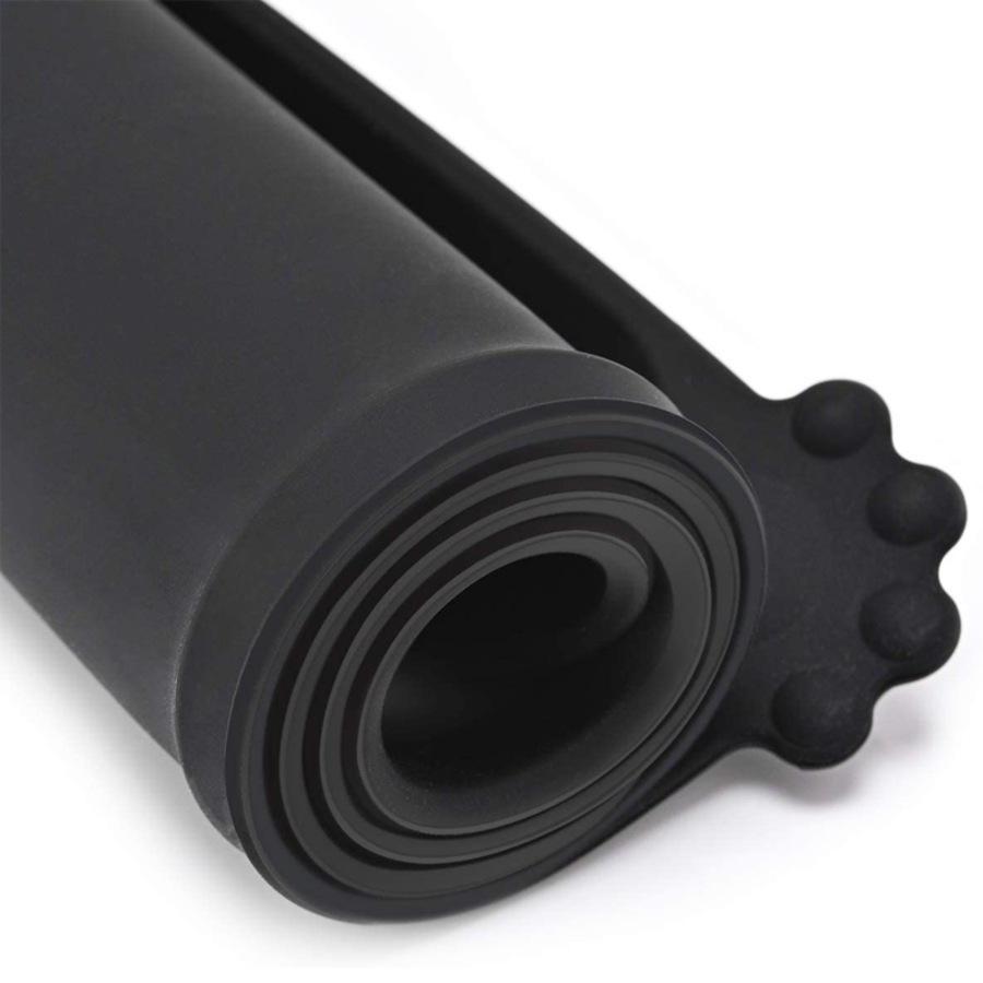 Catzon Silicone Waterproof Dog Cat Pet Feeding Mats Non Slip Easy Clean Pet Bowl Mats Placemat-Black