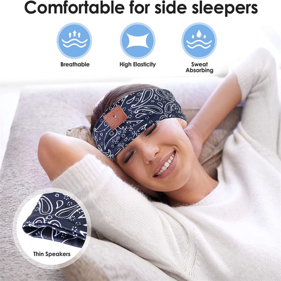 Catzon Sleep Headphones Wireless Bluetooth Headband Built in Speakers for Side Sleepers
