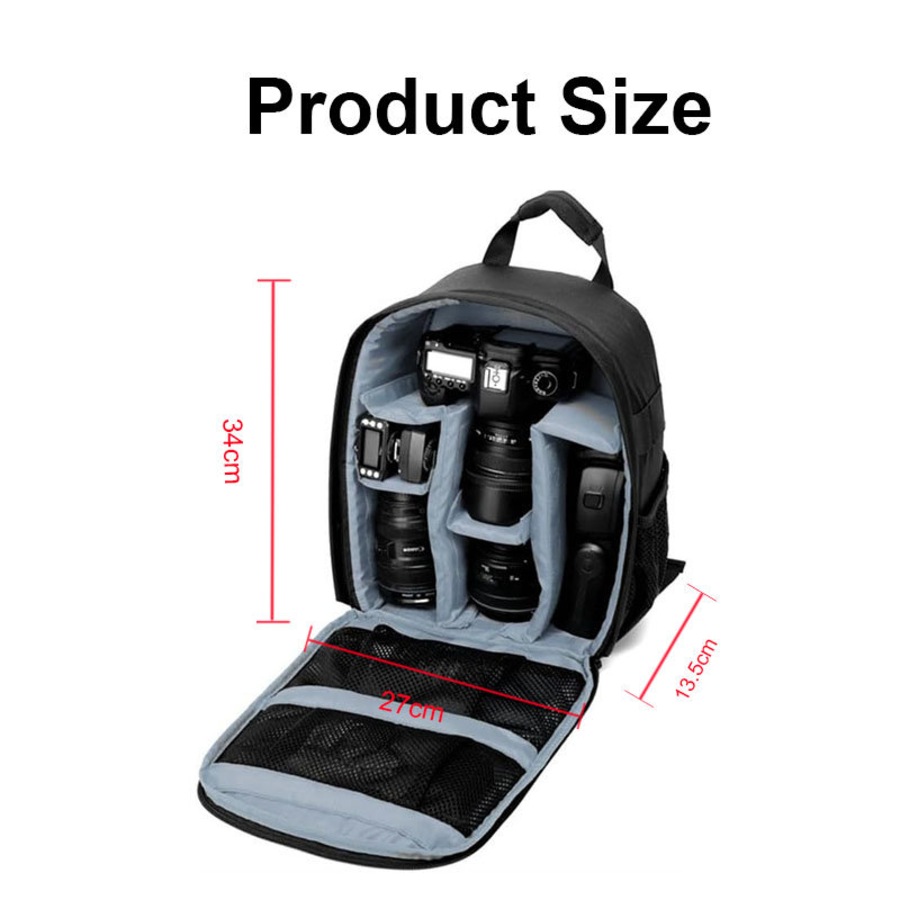 Catzon SLR/DSLR Camera Bag Waterproof for Canon Sony Digital Lens Medium-Gray