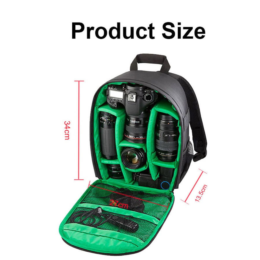 Catzon SLR/DSLR Camera Bag Waterproof for Canon Sony Digital Lens Medium-Green