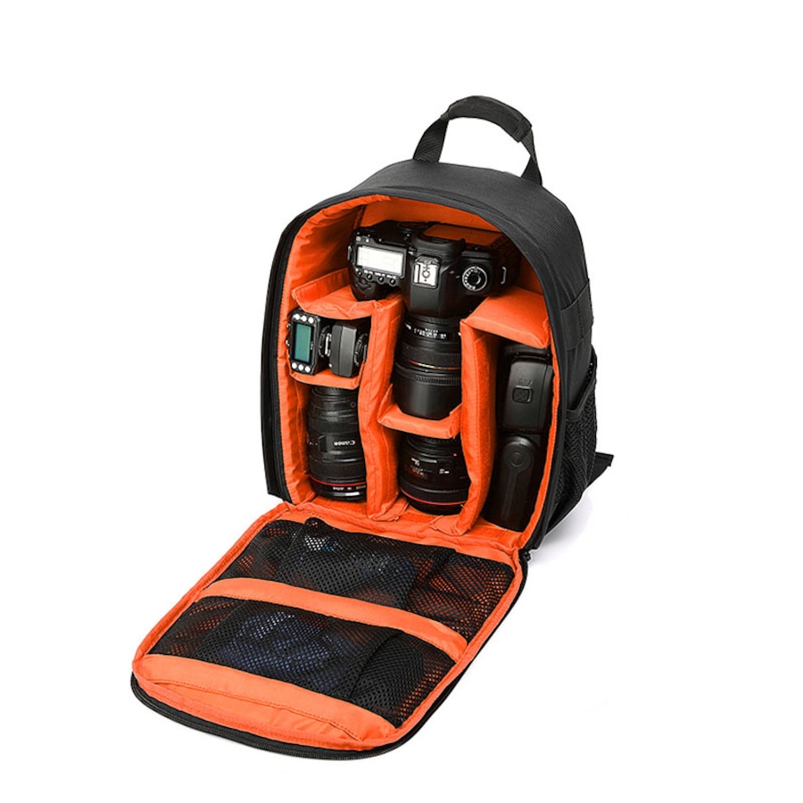 Catzon SLR/DSLR Camera Bag Waterproof for Canon Sony Digital Lens Medium-Orange