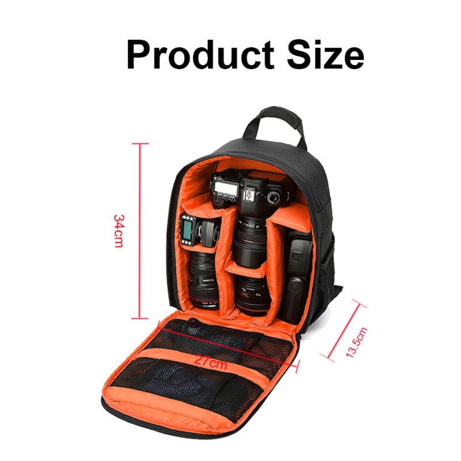 Catzon SLR/DSLR Camera Bag Waterproof for Canon Sony Digital Lens Medium-Orange