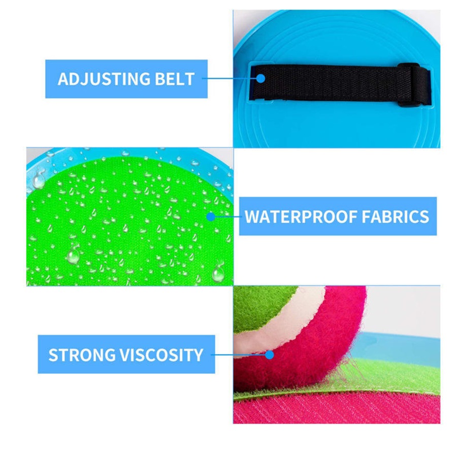 Catzon Sports Leisure Toy Sucker Ball Sticky Ball Throwing Catching Game 2 Racket 2 Balls