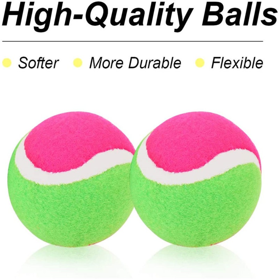 Catzon Sports Leisure Toy Sucker Ball Sticky Ball Throwing Catching Game 2 Racket 2 Balls