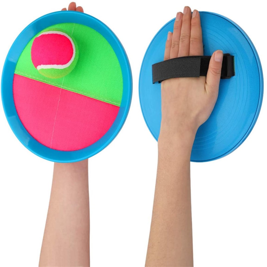 Catzon Sports Leisure Toy Sucker Ball Sticky Ball Throwing Catching Game 2 Racket 2 Balls