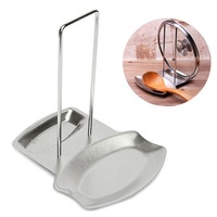 Catzon Stainless Steel Pan Lid Holder for Pots and Spoon Rest Shelf Kitchen Storage Tool