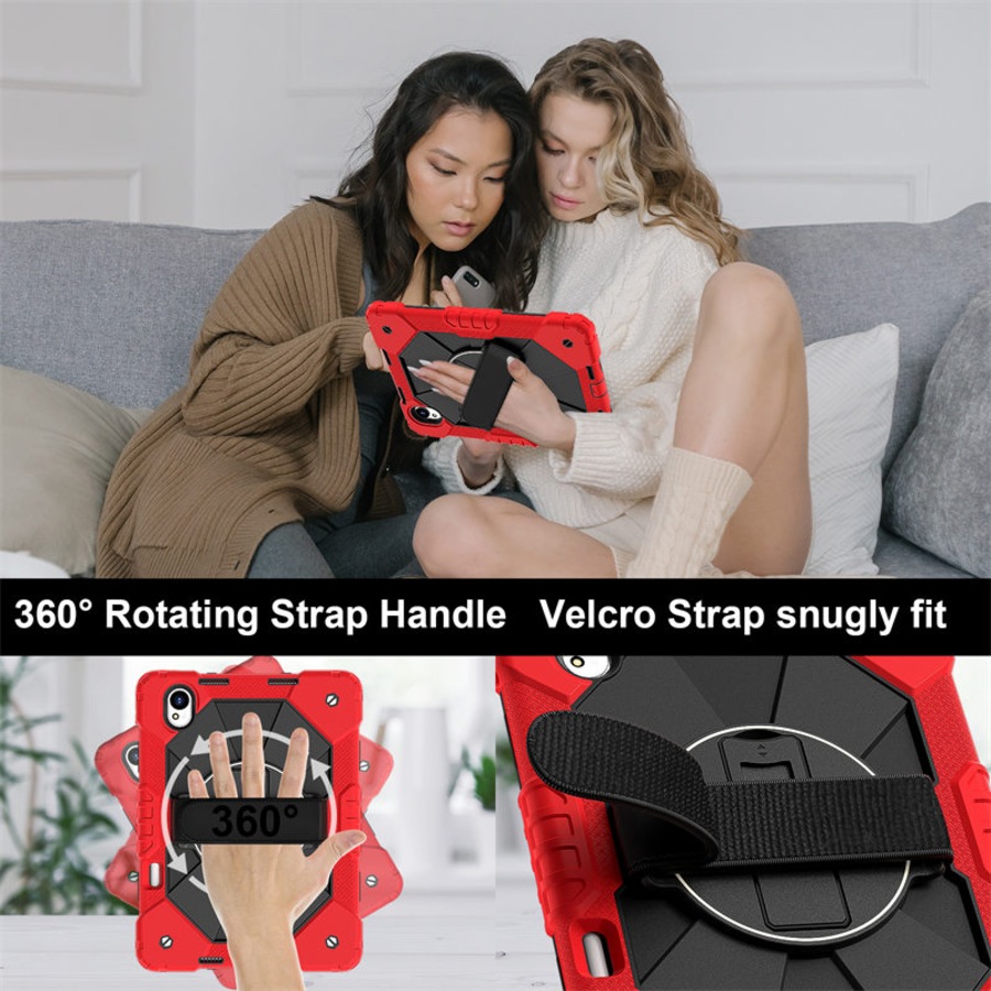 Catzon Tablet Case for Huawei MatePad 11.5s Shockproof Case with Strap-RedBlack