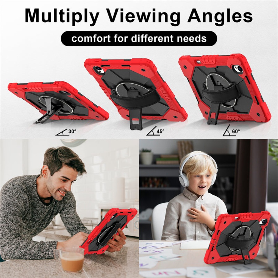 Catzon Tablet Case for Huawei MatePad 11.5s Shockproof Case with Strap-RedBlack