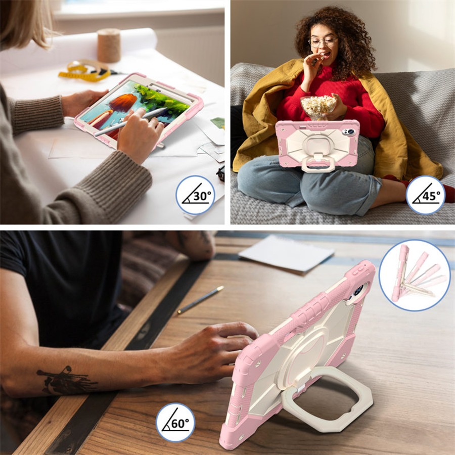 Catzon Tablet Case for Huawei MatePad Air 12In Shockproof Case with Strap-RosyGoldBeige