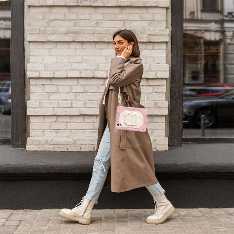 Catzon Tablet Case for Huawei MatePad Air 12In Shockproof Case with Strap-RosyGoldBeige