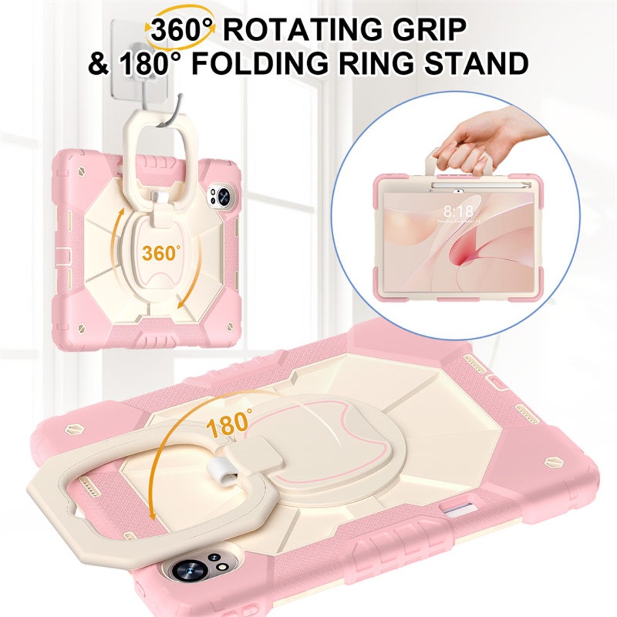 Catzon Tablet Case for Huawei MatePad Air 12In Shockproof Case with Strap-RosyGoldBeige