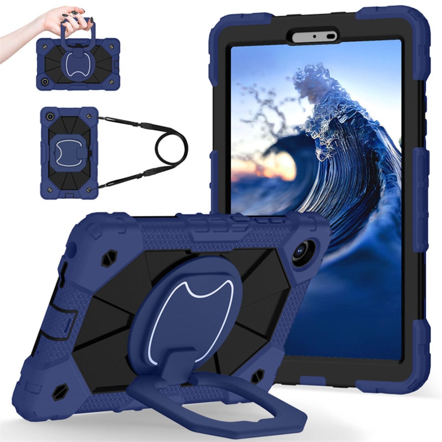 Catzon Tablet Case for Lenovo Tab One / K9 8.7 Inch Shockproof Case with Strap-NavyBlueBlack