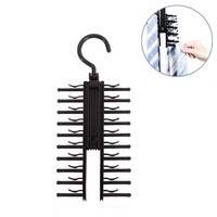 Catzon Tie Rack Holder Rotatable Organizer and Storage Rack 1 Pack -Black