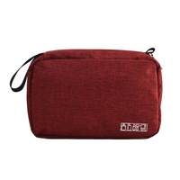 Catzon Toiletry Bag Travel Bag with Hanging Hook, Water-resistant Makeup Cosmetic Bag Travel Organizer for Accessories (WineRed)