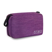 Catzon Toiletry Bag Travel Bag with Hanging Hook Water resistant Makeup Cosmetic Bag Travel Organizer for Accessories Purple